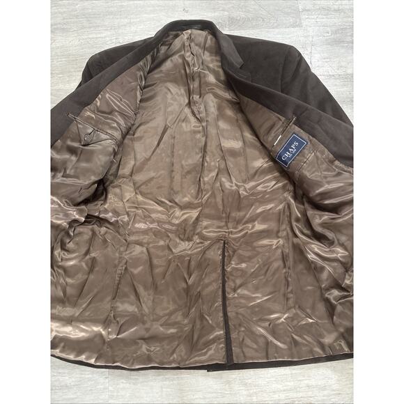 Chaps Ralph Lauren Brown Sport Coat Velvet Jacket Blazer 42L - Picture 2 of 8